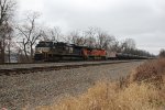 NS 1218 and BNSF 7749 with an oil train